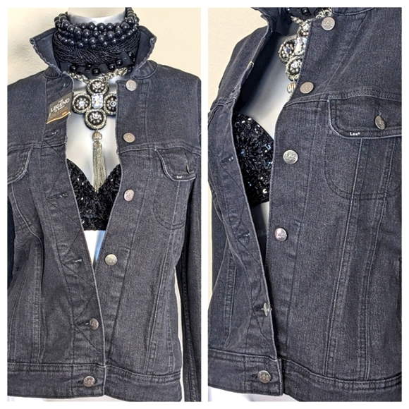 LEE Denim Relaxed Fit Button Down Cotton Blend & Spandex Jacket - Picture 5 of 15